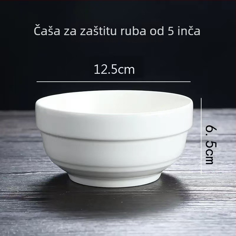 Porcelanska okrugla zdjela, mikrovalna sigurna, mogućnost ispisa logotipa i prilagodbe, za hotelsku i restoransku uslugu