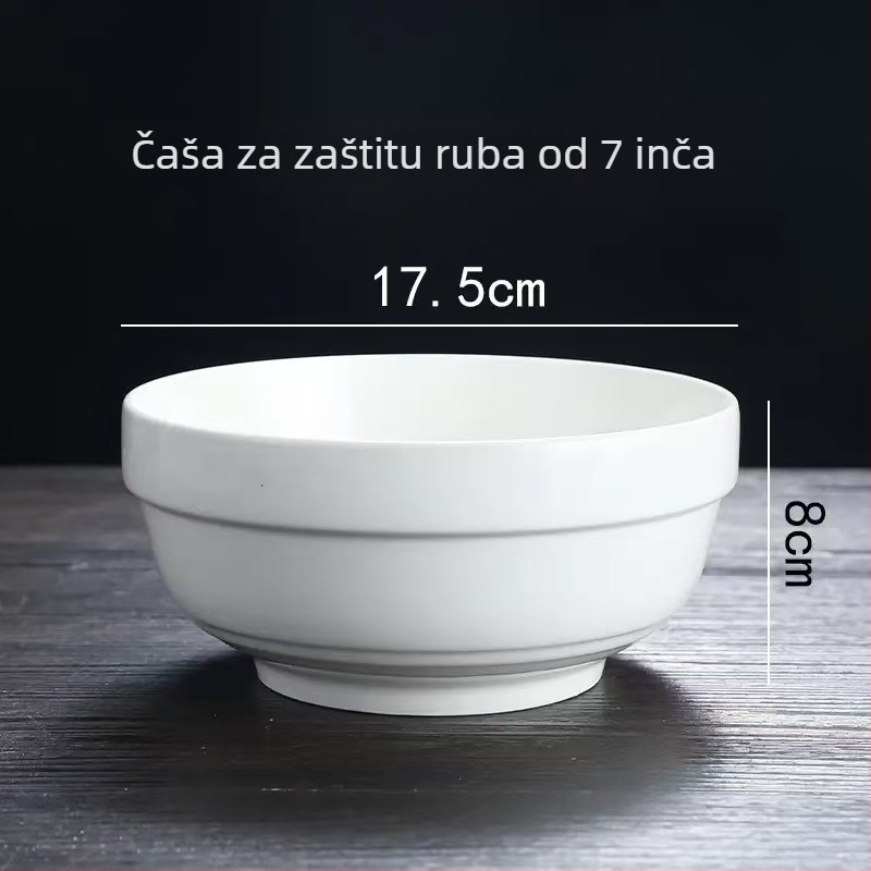 Porcelanska okrugla zdjela, mikrovalna sigurna, mogućnost ispisa logotipa i prilagodbe, za hotelsku i restoransku uslugu