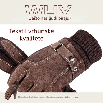 Zimske rukavice za biciklizam i motociklizam – otporne na vjetar, tople s fleece podstavom, pamuk, Ice Silk tkanina, Flip cover stil, kompatibilne s dodirnim zaslonom.