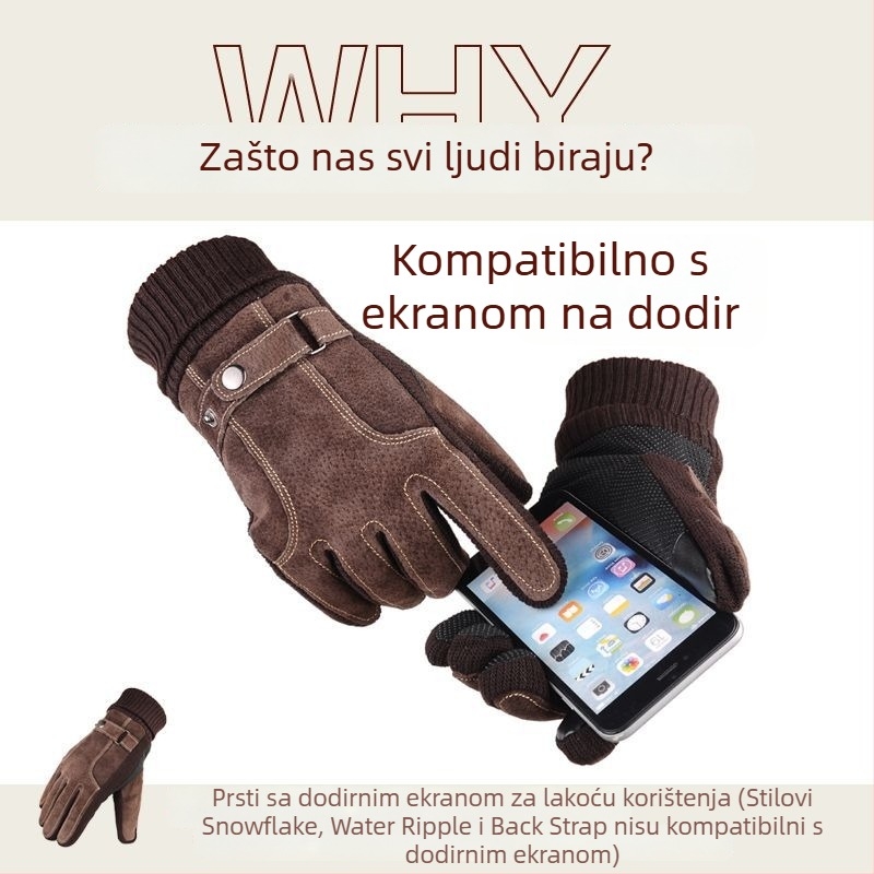 Zimske rukavice za biciklizam i motociklizam – otporne na vjetar, tople s fleece podstavom, pamuk, Ice Silk tkanina, Flip cover stil, kompatibilne s dodirnim zaslonom.