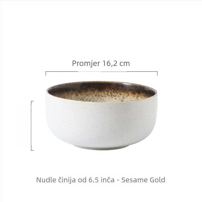 Velika porcelanska zdjela za rezance i juhu, kućna porcelanska zdjela, japanskog stila keramička zdjela, promjer 20 cm