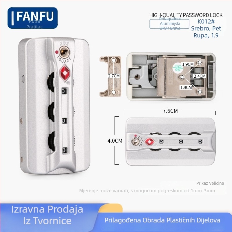 Brava za kovčeg s aluminijskim okvirom – zaštita od krađe, aluminij, Fanfu dodaci za prtljagu