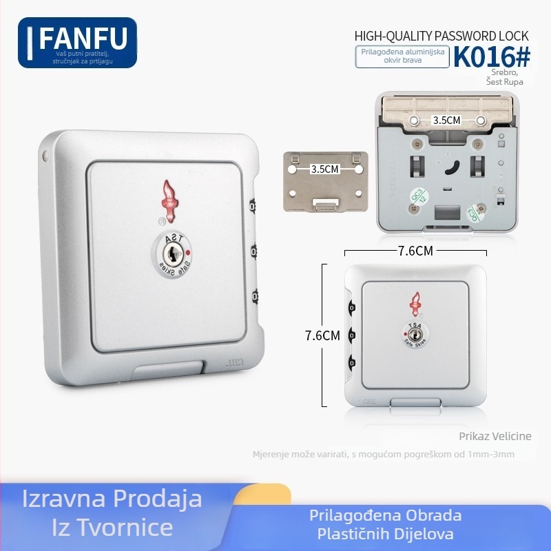 Brava za kovčeg s aluminijskim okvirom – zaštita od krađe, aluminij, Fanfu dodaci za prtljagu