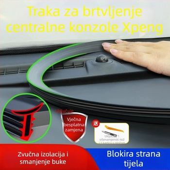 Gumena brtvila za središnju kontrolnu ploču Xpeng, silikon materijal, model Xpeng central control sealing strip