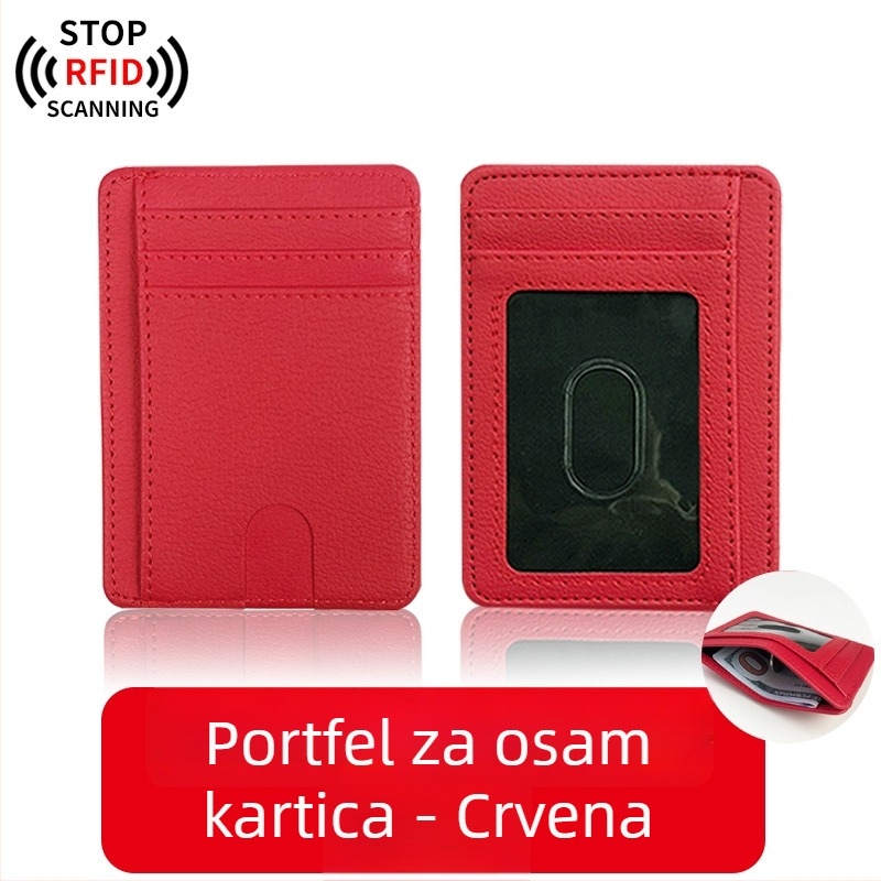 RFID kutija za kartice - PU koža, unisex, 1 preklop, zaštita od demagnetizacije