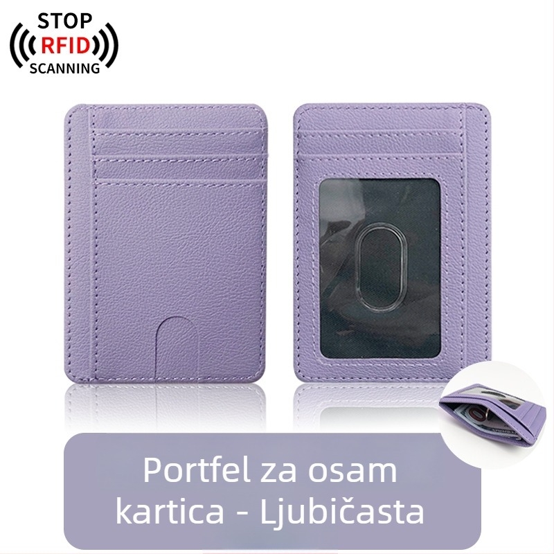 RFID kutija za kartice - PU koža, unisex, 1 preklop, zaštita od demagnetizacije