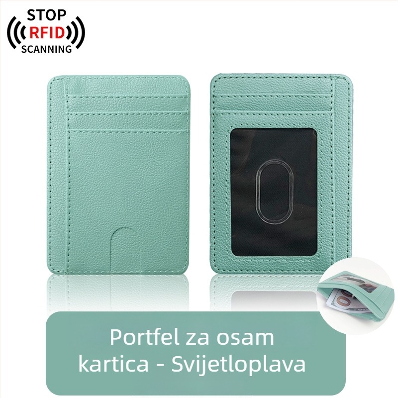 RFID kutija za kartice - PU koža, unisex, 1 preklop, zaštita od demagnetizacije
