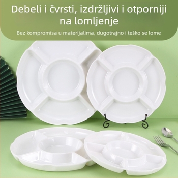 Melamin disk za odvajanje, okrugli oblik, glazirana površina, s otisnutim logom