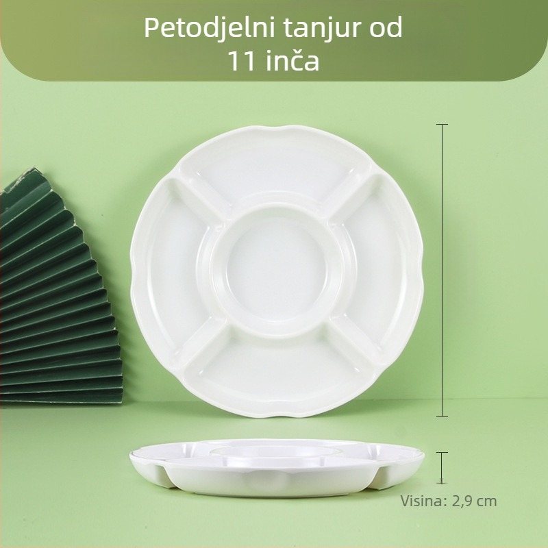Melamin disk za odvajanje, okrugli oblik, glazirana površina, s otisnutim logom