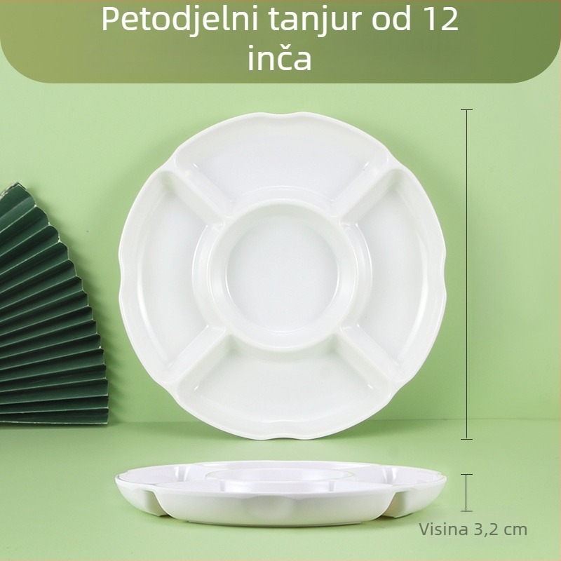 Melamin disk za odvajanje, okrugli oblik, glazirana površina, s otisnutim logom