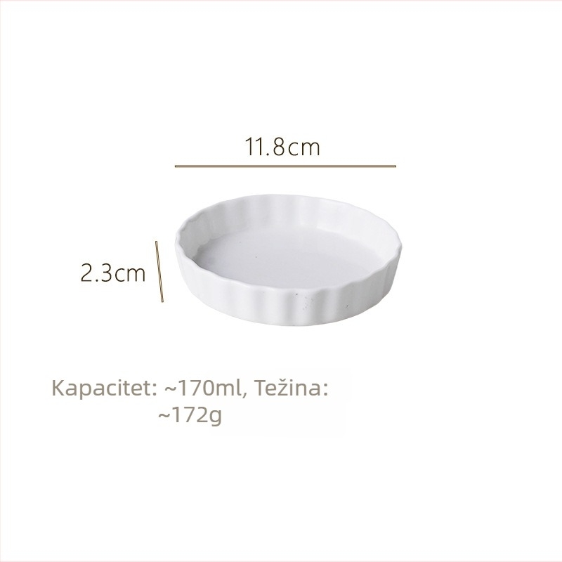 Porcelanska tepsija za pizzu, okrugla, otporna na mikrovalnu, tisk logotipa dostupan
