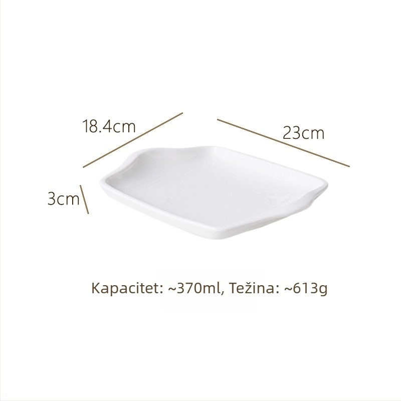 Porcelanska tepsija za pizzu, okrugla, otporna na mikrovalnu, tisk logotipa dostupan