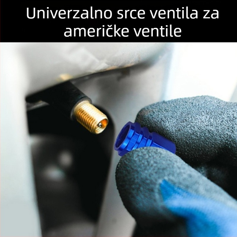 Aluminijski šesterokutni kapak ventila za auto – prašnost i zaštita od propuštanja zraka, kompatibilan sa Schrader ventilom