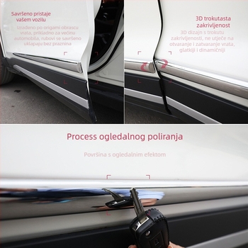 Automobilska zaštitna traka za vrata s elektrokróm dekorom, universalni bočni prag (ABS materijal; model 5088; kompatibilan sa svim modelima)
