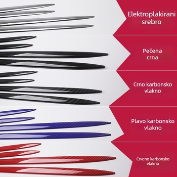 Automobilska zaštitna traka za vrata s elektrokróm dekorom, universalni bočni prag (ABS materijal; model 5088; kompatibilan sa svim modelima)