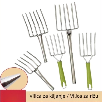 Vilica od nehrđajućeg čelika za klijanje graha i rižinih rezanaca — ručno izrađena, polirana vodom, 201 nehrđajući čelik, moderan jednostavan stil
