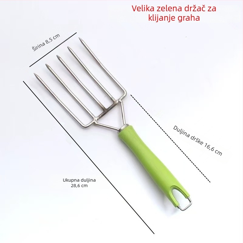 Vilica od nehrđajućeg čelika za klijanje graha i rižinih rezanaca — ručno izrađena, polirana vodom, 201 nehrđajući čelik, moderan jednostavan stil