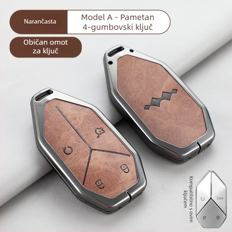 Kućište za ključ automobila za Leopard 8/Leopard 3, 5 tipki, cinkova legura, premium kućište