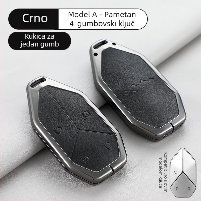 Kućište za ključ automobila za Leopard 8/Leopard 3, 5 tipki, cinkova legura, premium kućište
