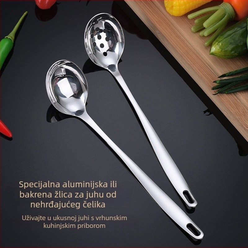 Žlica za hot pot, od 201 nehrđajućeg čelika, Jiafeng marka, moderni jednostavni stil, polirana do zrcalnog sjaja