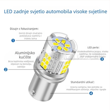 LED automobilno signalno svjetlo s 30 SMD, 1157/3157/7443, visoka svjetlina: pokazivač, kočnica, vožnja i stražnja svjetla