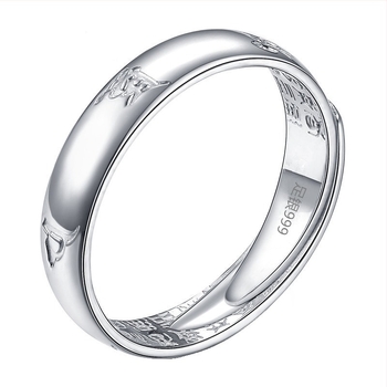 Muški prsten od srebra 999, elektroplatiran, prsten s karakterom