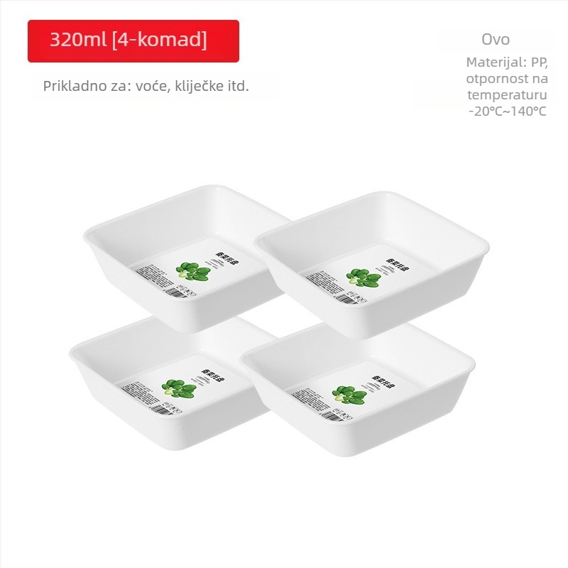 Kvadratna plastična pladanj, glatki uzorak, moder stil jednostavnosti; materijal: plastika, oblik: kvadrat, pogodna za hotele, obroke i čaj.