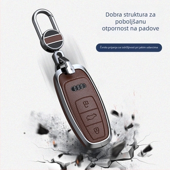 Gruibao futrola za ključ Audi za A6L/A7/A8L/Q7/Q8 – goveđa koža, jednostavan stil