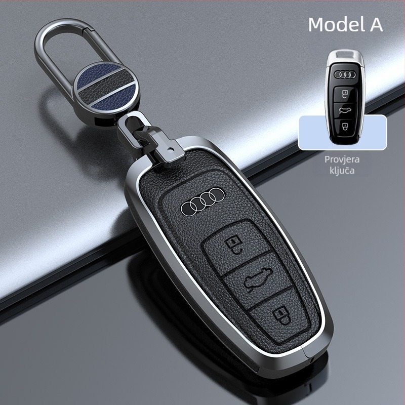 Gruibao futrola za ključ Audi za A6L/A7/A8L/Q7/Q8 – goveđa koža, jednostavan stil