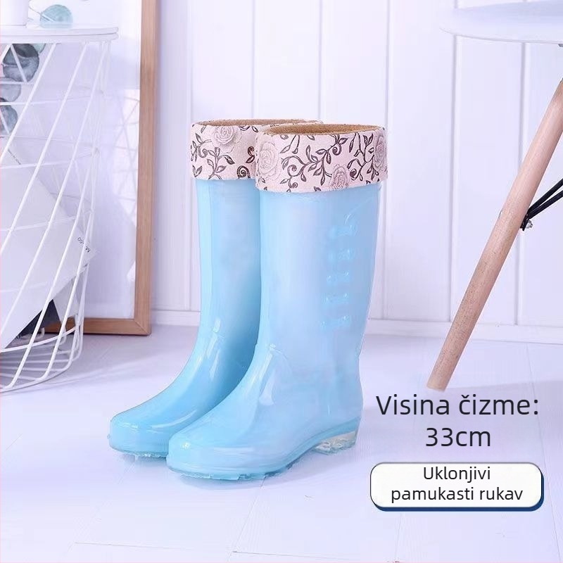 Ženske čizme za kišu, PVC gornji dio, visok štit, marka Unique, za odrasle