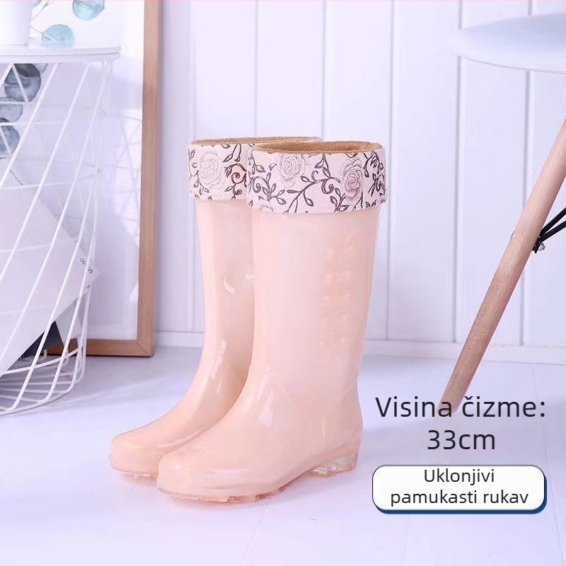 Ženske čizme za kišu, PVC gornji dio, visok štit, marka Unique, za odrasle