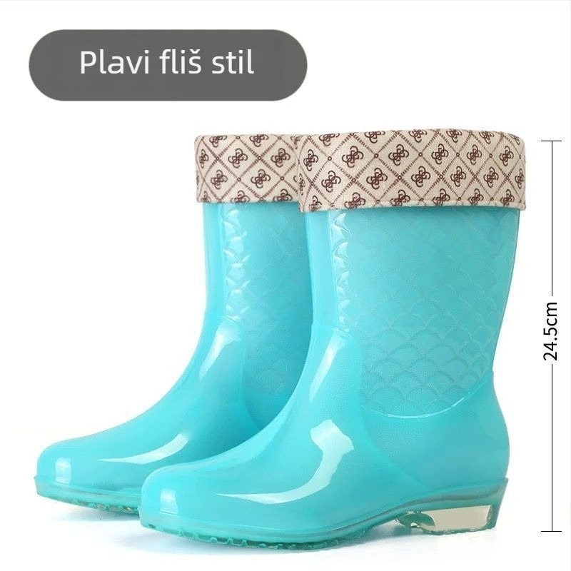Ženske čizme za kišu, PVC gornji dio, visok štit, marka Unique, za odrasle