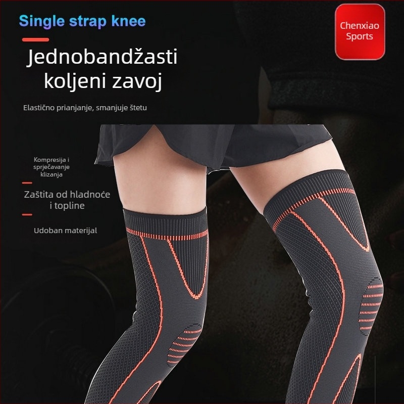Podrška za koljeno s podesivim remenima, kompresivni zavoj za fitness i trčanje, toplina i zaštita koljena
