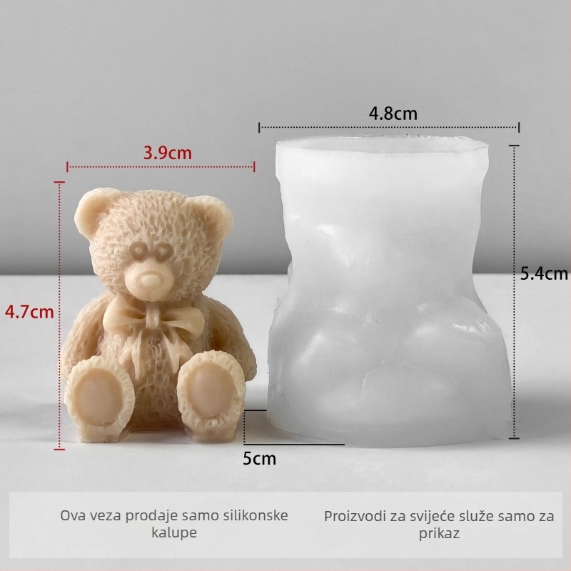 Silikonska forma u obliku mede za DIY aromatične svijeće