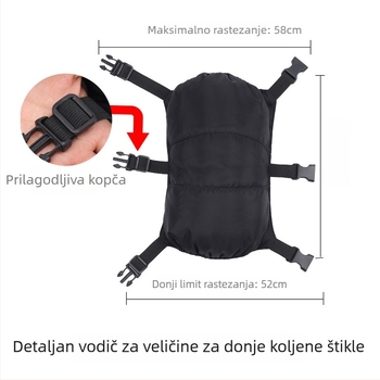 Zimski koljeni štitnici - napunjeni perjem, otporni na vjetar i vodu, široki i produženi (Hongchuang, odrasli, jesen 2023)