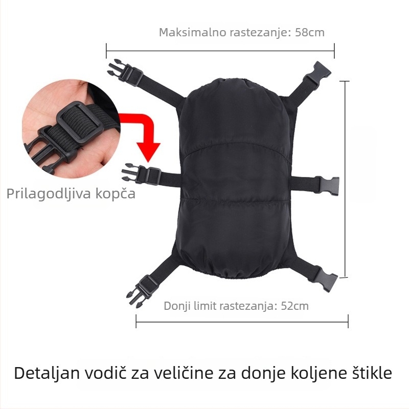 Zimski koljeni štitnici - napunjeni perjem, otporni na vjetar i vodu, široki i produženi (Hongchuang, odrasli, jesen 2023)