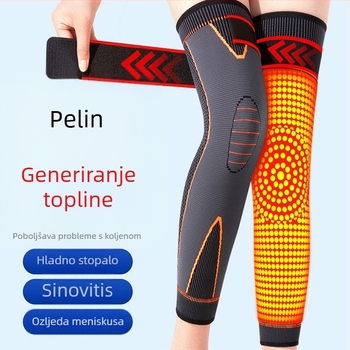 Samozagrevajući zaštitnik koljena s remenom, unisex, protuklizni, za jesen i zimu