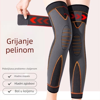 Samozagrevajući zaštitnik koljena s remenom, unisex, protuklizni, za jesen i zimu