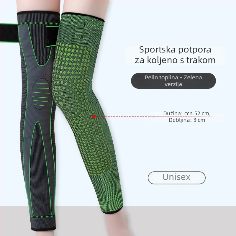 Samozagrevajući zaštitnik koljena s remenom, unisex, protuklizni, za jesen i zimu