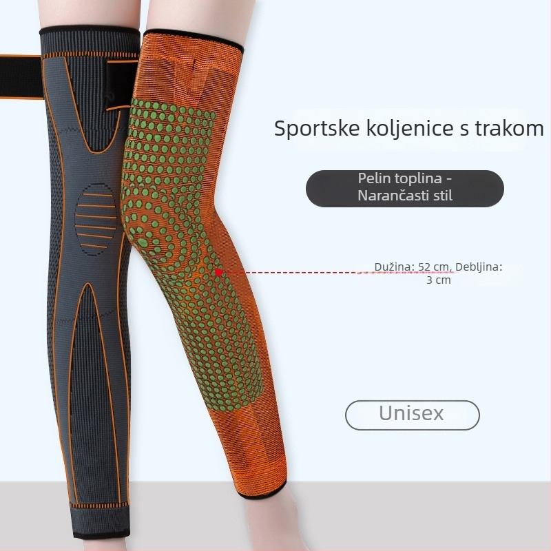 Samozagrevajući zaštitnik koljena s remenom, unisex, protuklizni, za jesen i zimu