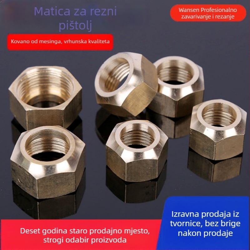 Set mlaznica za rezanje plamena za zavarivanje s zaključavajućom maticom i tlakom kapom – Welding Sen, plin 1, debljina stijenke 1, debljina rezanja 1