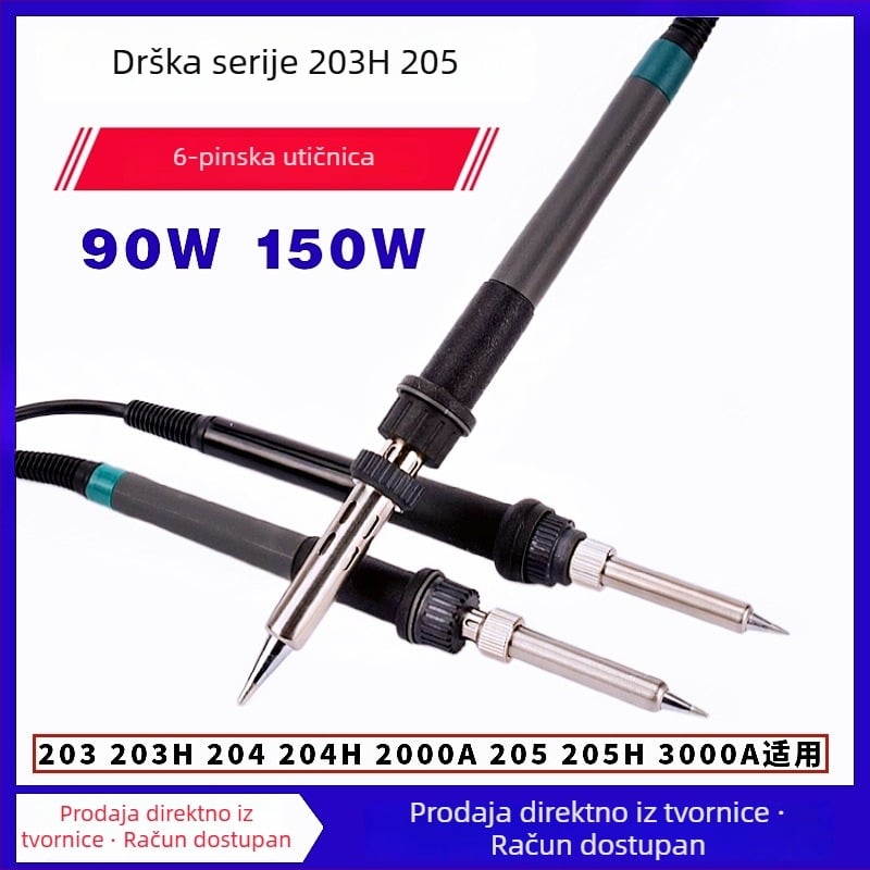 Drška za lemilicu 203H/205 za eddy current stanicu, plastična drška (Brand 203/205 • Materijal: plast • Ulazno napajanje: 24V AC • Dinamički oblik: AC • Za lemilicu stanicu)