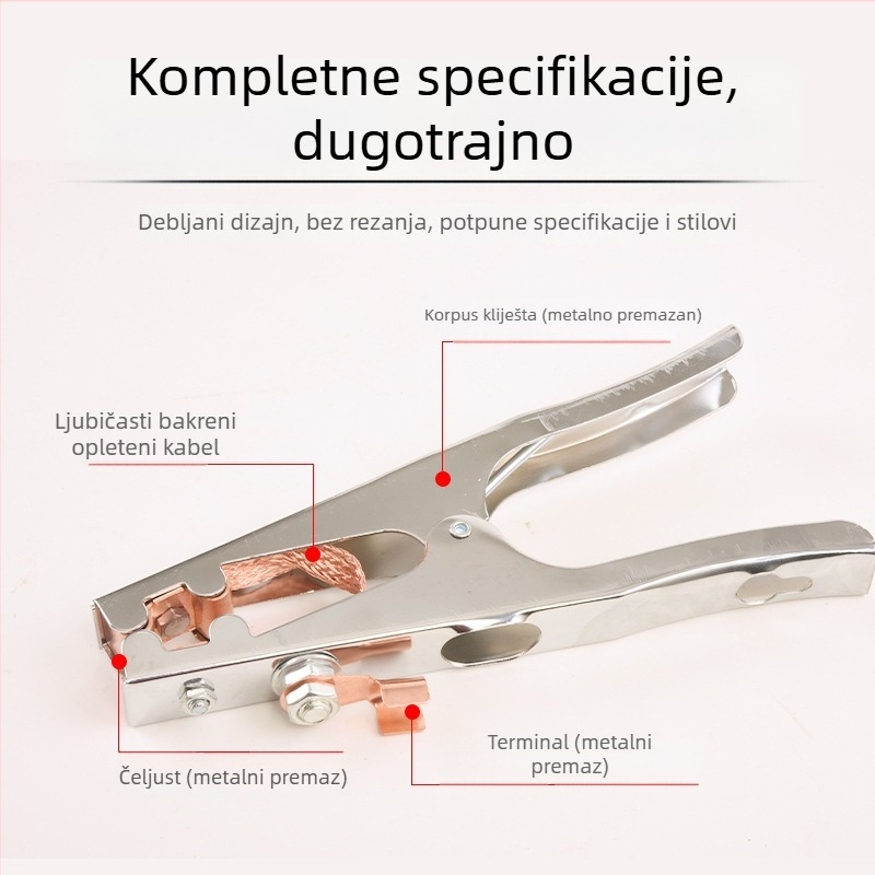 Uzemljiva kliješta za zavarivanje s ručkom (350A/500A/800A)