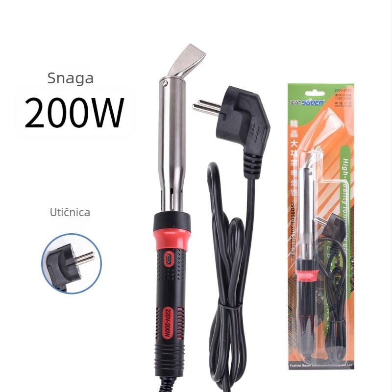 Električna lemilica s gumiranom drškom, 220-240V, električno grijanje, za zavarivanje i popravke