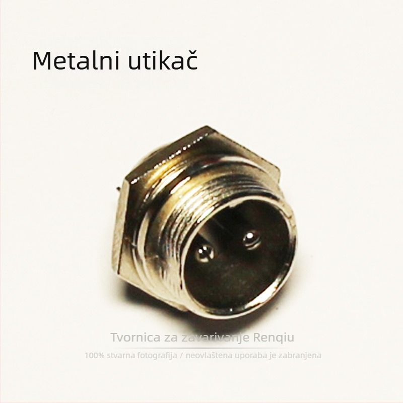 Utičnica s dvostrukim vodovima za liniju kontrole zavarivačkog pištolja s avionskim konektorom; plastična/metalna konstrukcija; promjer 10 mm; pogodno za zavarivanje i plazma rezanje