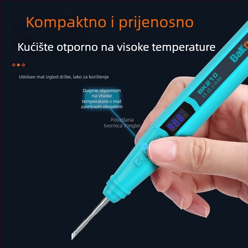 BK210 lemilica s konstantnom температуrom, USB punjenje, napajanje litijskom baterijom, prijenosni mini set