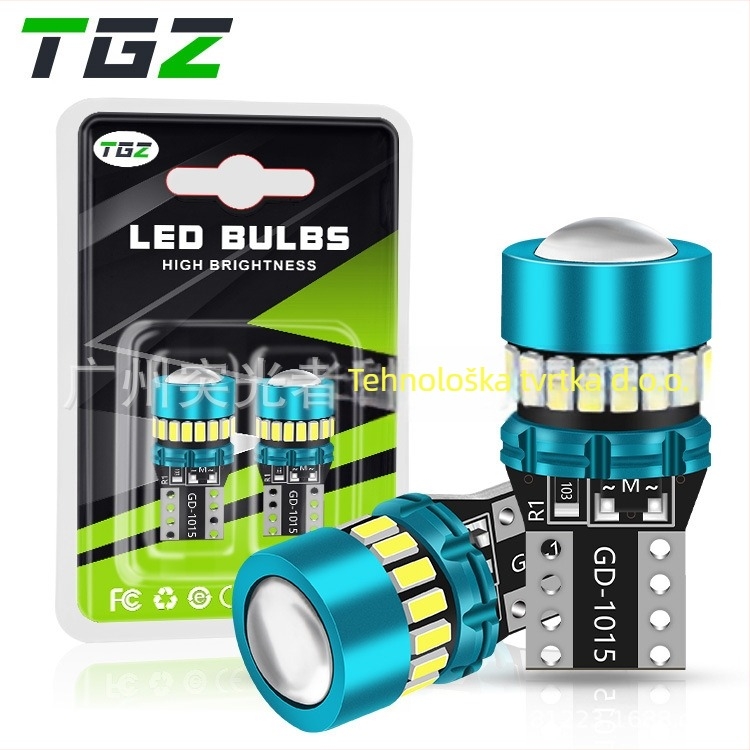 T10 LED svjetlo za automobil s lećom - svjetlo registarske pločice, 12V, 1W, 120lm, IP63