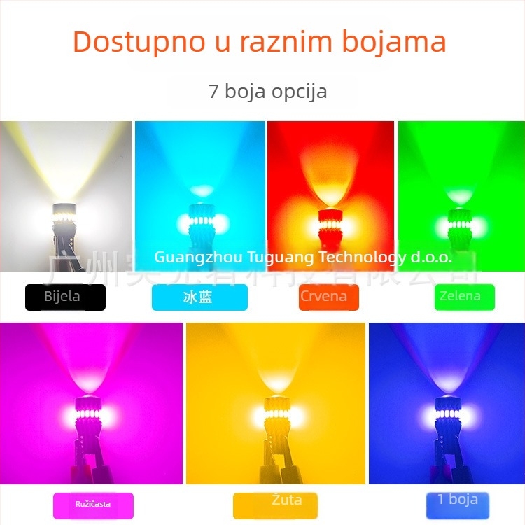 T10 LED svjetlo za automobil s lećom - svjetlo registarske pločice, 12V, 1W, 120lm, IP63