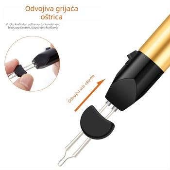 Proširena olovka za sagorijevanje žice — gumena ručka, napajanje baterijom 1,5V, za DIY izradu i patchwork šivanje