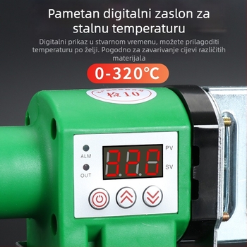 PPR vodovodni stroj za topljenje, elektronička kontrola temperatura, 0-63°C, prilagodljiva obrada